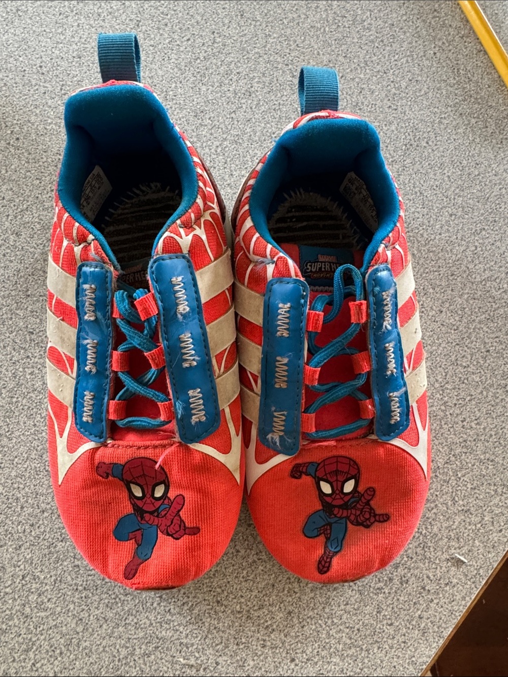 adidas Kids Red and Blue Spider-Man Sneakers